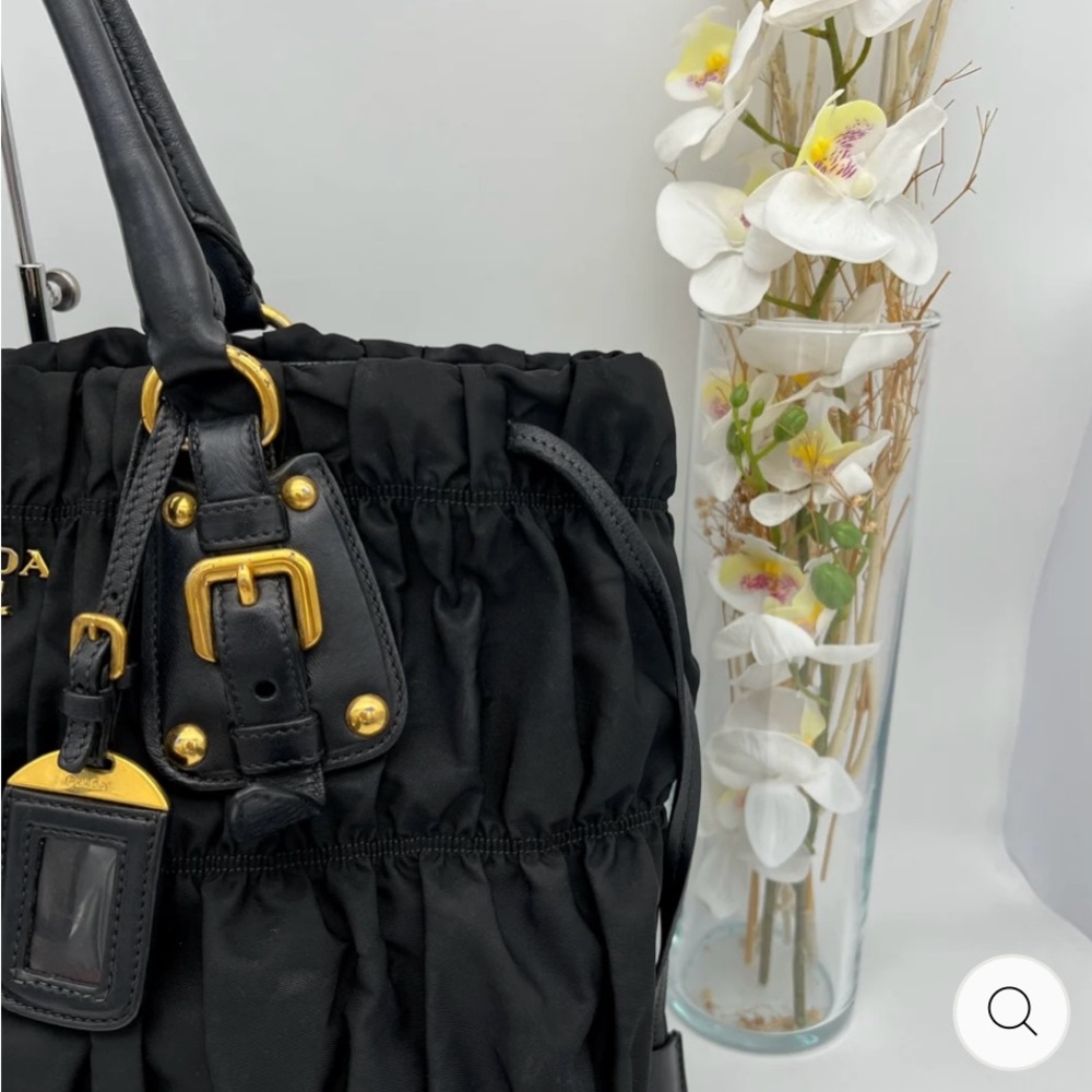 Prada Gaufre Leather Shopping Tote Bag Nylon - Picture 5 of 14